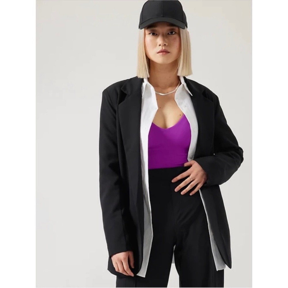 NEW Athleta Endless Primatwill Blazer in Sage Green Size 12